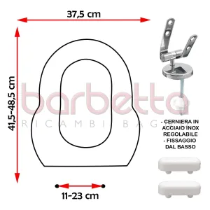 SEDILE COPRIWATER COMPATIBILE VITRUVIT OLD TIME BIANCO