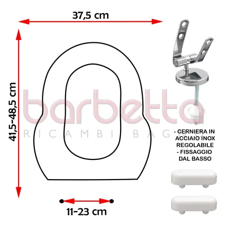 SEDILE COPRIWATER COMPATIBILE VITRUVIT OLD TIME BIANCO
