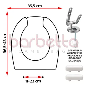 SEDILE COPRIWATER COMPATIBILE BOCCHI DISABILE BOCCHI BIANCO