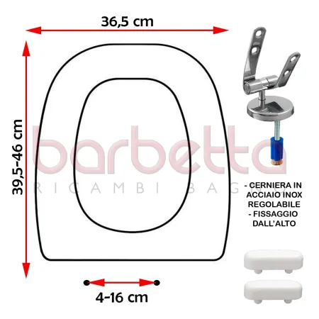 SEDILE COPRIWATER COMPATIBILE DISEGNO CERAMICA TRATTO BIANCO