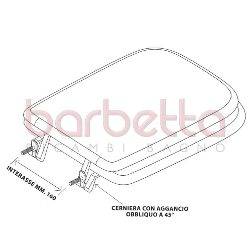 SEDILE RICAMBIO CONCA IDEAL STANDARD BIANCO LACCATO