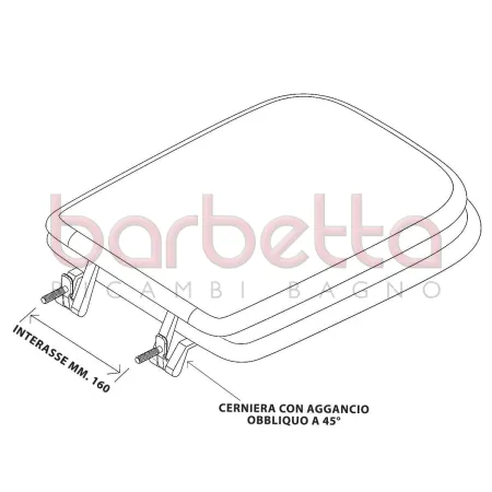 SEDILE RICAMBIO CONCA IDEAL STANDARD BIANCO LACCATO