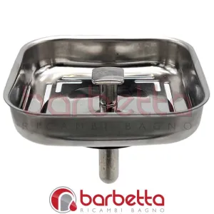 TAPPO LAVELLO INOX CON GRIGLIA 69x69 MM