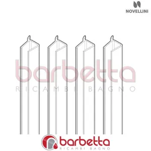 COPPIA GUARNIZIONI ORIZZONTALI CABINA LL R C/SAUNA RICAMBIO NOVELLINI R53BCLLR1-TR