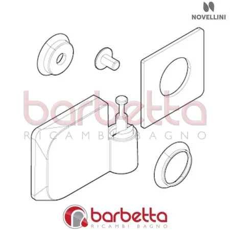 CERNIERA FISSA SX BRERA BV01 RICAMBIO NOVELLINI R02FBVSMO1-K