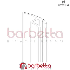 GUARNIZIONE VERTICALE TENUTA BY G-B G CABINA MEDIA 2.0 RICAMBIO NOVELLINI R50BYGB1-TR