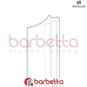GUARNIZIONE VERTICALE ANTA BOX R CABINA MEDIA 2.0 RICAMBIO NOVELLINI R50BM2CR1-TR