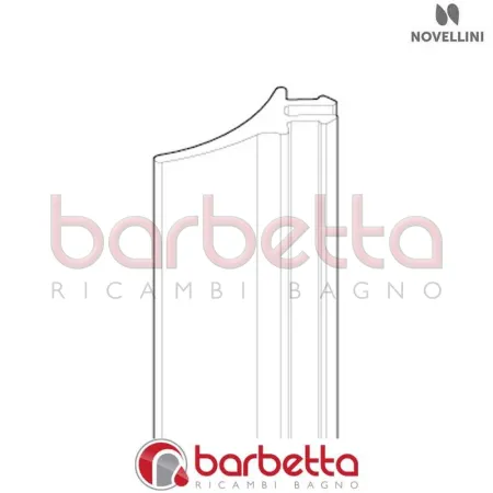 GUARNIZIONE VERTICALE ANTA BOX R CABINA MEDIA 2.0 RICAMBIO NOVELLINI R50BM2CR1-TR