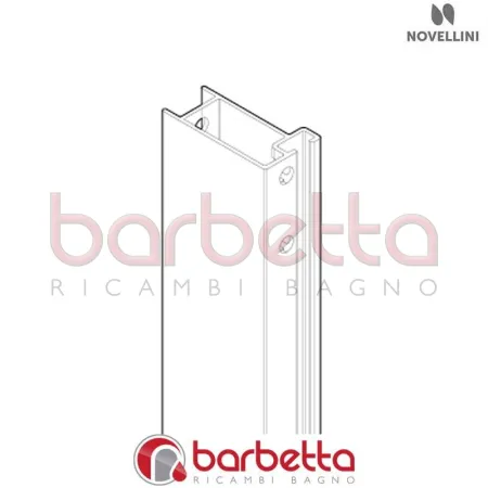 SCHIENALE LATO CERNIERA MEDIA 2.0 G H195 SILVER RICAMBIO NOVELLINI P03BM2CGST-B