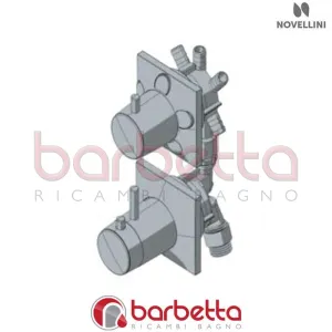 MISCELATORE TERMOSTATICO COMPLETO MANOPOLA TONDA+GHIERA QUADRATA 3F RICAMBIO NOVELLINI MISCTTOQ3F-K