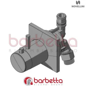 APERTURA ACQUA MISCELATORE TERMOSTATICO MANUALE TONDA+GHIERA Q RICA,MBIO NOVELLINI MISCTTOQ-K