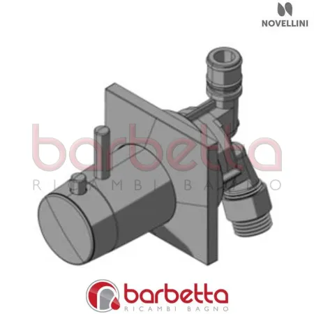 APERTURA ACQUA MISCELATORE TERMOSTATICO MANUALE TONDA+GHIERA Q RICA,MBIO NOVELLINI MISCTTOQ-K