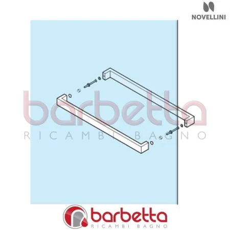 MANIGLIA INTERNA 500 N180 10082MAN CROMO RICAMBIO NOVELLINI R40MAN1801-K