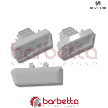 CONFEZIONE TAPPI PROFILO A MURO AURO RA 3/6 VE IN FINITURA NERO RICAMBIO NOVELLINI R04AU361-12