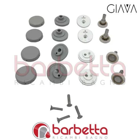 KIT COMPLETO DI RUOTE CUSCINETTI SCORREVOLI PER SMERALDA GIAVA RIC32