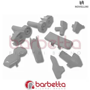 CONFEZIONE PLASTICA + CERNIERE JOKER 4-8 IN FINITURA BIANCO RICAMBIO NOVELLINI R02JO481-A