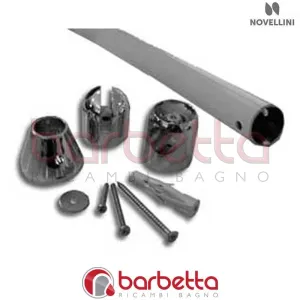 BARRA SOSTEGNO FISSI YOUNG-GO-PRES T2-LUNES IN FINITURA SILVER RICAMBIO NOVELLINI R80YOFIS-B