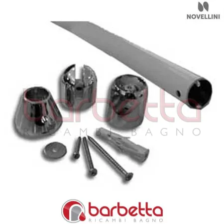 BARRA SOSTEGNO FISSI YOUNG-GO-PRES T2-LUNES IN FINITURA BIANCO CROMO RICAMBIO NOVELLINI R80YOFIS-D