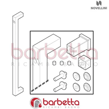 MANIGLIA YOUNG 2 IN FINITURA BIANCO RICAMBIO NOVELLINI R40MAY21-A