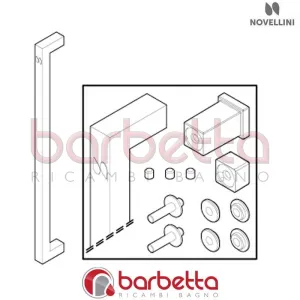 MANIGLIA YOUNG 2 IN FINITURA BIANCO MORBIDO RICAMBIO NOVELLINI R40MAY21-U