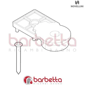 CERNIERA A MURO IN FINITURA CROMO N01 2G-G-1B-2B-1BS V.02 RICAMBIO NOVELLINI R02BN2GB02-K