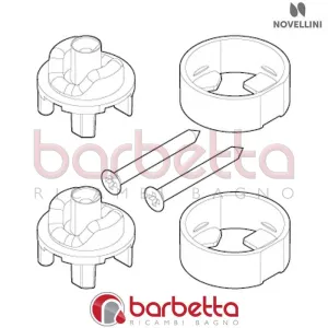 CONFEZIONE CAMME DI SOLLEVAMENTO NERO X 8MM BZ 01 RICAMBIO NOVELLINI R90CMBZMO1-H