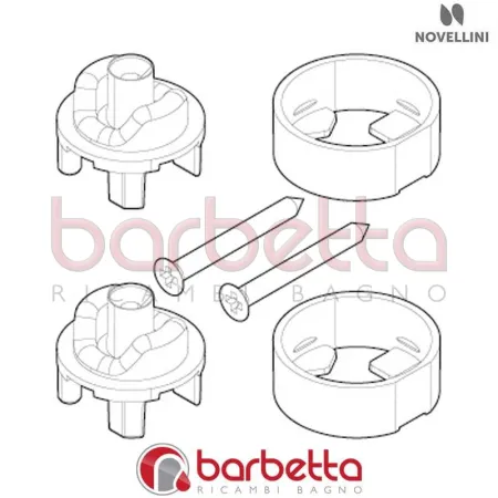 CONFEZIONE CAMME DI SOLLEVAMENTO NERO X 8MM BZ 01 RICAMBIO NOVELLINI R90CMBZMO1-H