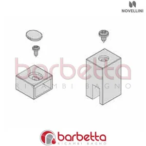 CONFEZIONE ACCESSORI BARRA SOSTEGNO YOUNG 2 IN FINITURA CROMO 150CM RICAMBIO NOVELLINI R801Y215-K