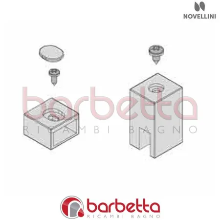 CONFEZIONE ACCESSORI BARRA SOSTEGNO YOUNG 2 IN FINITURA CROMO 150CM RICAMBIO NOVELLINI R801Y215-K