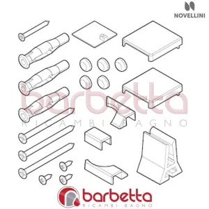 CONFEZIONE MONTAGGIO IN FINITURA NERO BZ 01 1B RICAMBIO NOVELLINI R01BZ1B1-H