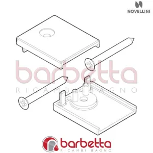 COPERTURA PROFILO BATTUTA IN FINITURA CROMO BN 01 1B/1BSY2 RICAMBIO NOVELLINI R04BN1BS1-K
