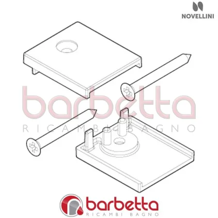 COPERTURA PROFILO BATTUTA IN FINITURA CROMO BN 01 1B/1BSY2 RICAMBIO NOVELLINI R04BN1BS1-K