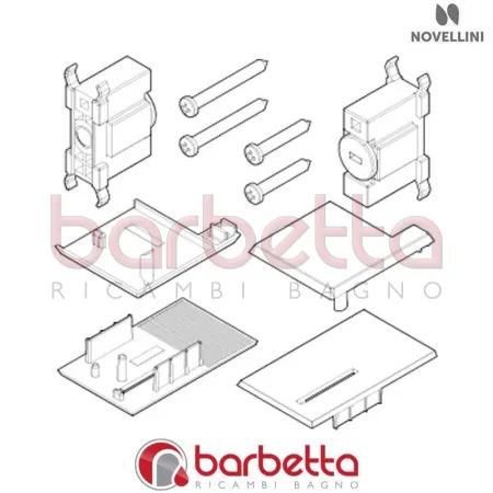 CONFEZIONE MONTAGGIO IN FINITURA BIANCO BW 01 F KUADRA 2.0 RICAMBIO NOVELLINI R01BWF01-A