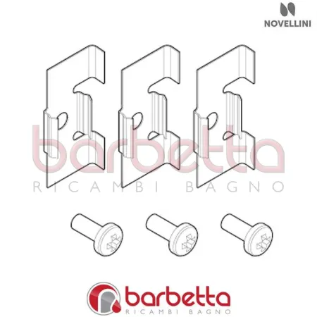 MOLLETTA AGGANCIO COPRIVITE 3 PEZZI RICAMBIO NOVELLINI R03MOLBW1