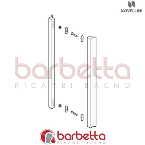MANIGLIA STELO CROMO 256MM MODELLO G 10071MAN RICAMBIO NOVELLINI R40MASTEG1-K