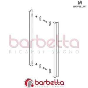 MANIGLIA STELO BIANCO MORBIDO 256MM MODELLO G 10071MAN RICAMBIO NOVELLINI R40MASTEG1-U