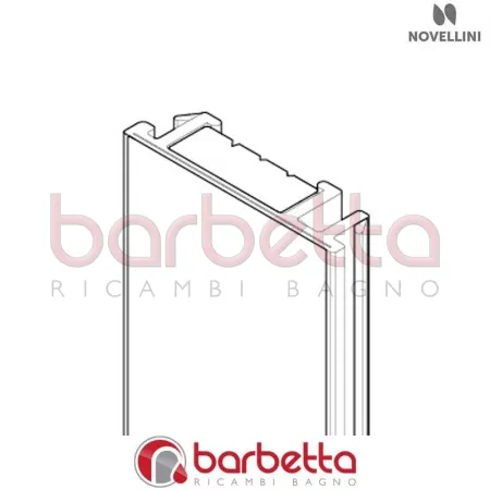 COPRIVITE MAGNETICO IN FINITURA SILVER W 01 G 2000 MM RICAMBIO NOVELLINI R504BWG01-B