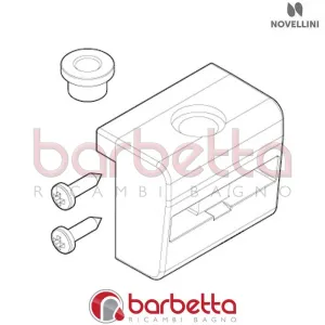 CERNIERA FISSA ORIZZONTALE NERO TELAIO BW 01 G-2B RICAMBIO NOVELLINI R02BWG2B1-H