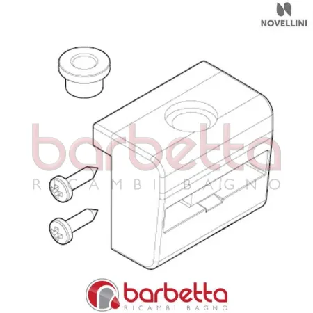 CERNIERA FISSA ORIZZONTALE BIANCO MORBIDO TELAIO BW 01 G-2B RICAMBIO NOVELLINI R02BWG2B1-U