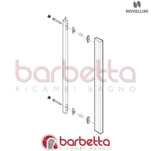 MANIGLIA STELO INOX SPAZZOLATO 256MM RICAMBIO NOVELLINI R40MASTE1-Z