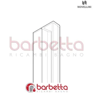 GUARNIZIONE VERTICALE POSTERIORE ANTA SCORREVOLE W 01 RICAMBIO NOVELLINI R50ABWMO1-TR