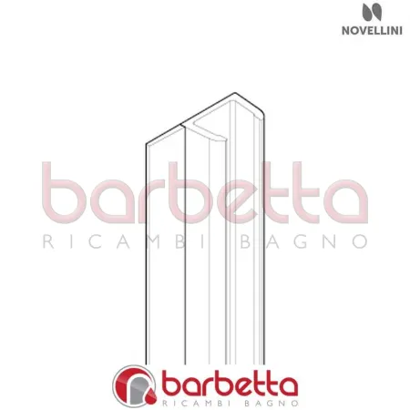 GUARNIZIONE VERTICALE POSTERIORE ANTA SCORREVOLE W 01 RICAMBIO NOVELLINI R50ABWMO1-TR