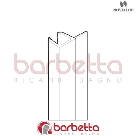 GUARNIZIONE VERTICALE ANTA FISSA W 01 RICAMBIO NOVELLINI R50FBWMO1-TR