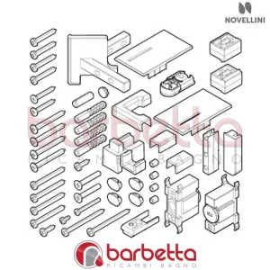 CONFEZIONE MONTAGGIO BIANCO LATO SX BW 01 AH KUADRA 2.0 RICAMBIO NOVELLINI R01BWAHS1-A