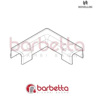 CONFEZIONE ANGOLARE PER PROFILO TENUTA INFERIORE IN FINITURA BIANCO RICAMBIO NOVELLINI R04P10BOMO1-A