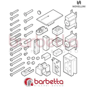 CONFEZIONE MONTAGGIO IN FINITURA BIANCO BW 01 PH KUADRA 2.0 SX RICAMBIO NOVELLINI R01BWPHS1-A