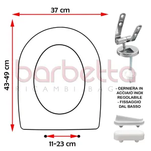 SEDILE COPRIWATER COMPATIBILE CESAME ARETUSA CHAMPAGNE