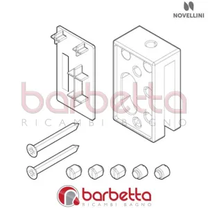 CONFEZIONE RACCORDO BINARIO PH-FH SX IN FINITURA NERO RICAMBIO NOVELLINI R08PBWPHS1-H
