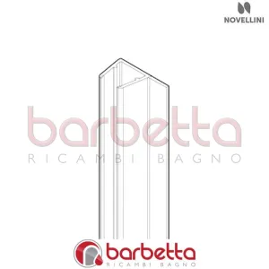 GUARNIZIONE VERTICALE ANTA FISSO X 01 H2000 RICAMBIO NOVELLINI R50ABXMO1-TR