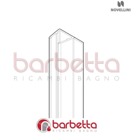 GUARNIZIONE VERTICALE ANTA FISSO X 01 H2000 RICAMBIO NOVELLINI R50ABXMO1-TR
